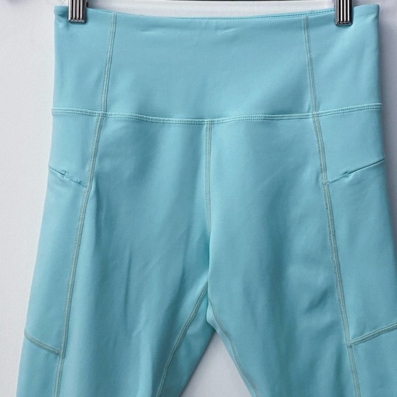 Zyia Blue Crop Side Pocket Legging Size 4 Small - Picture 2 of 6